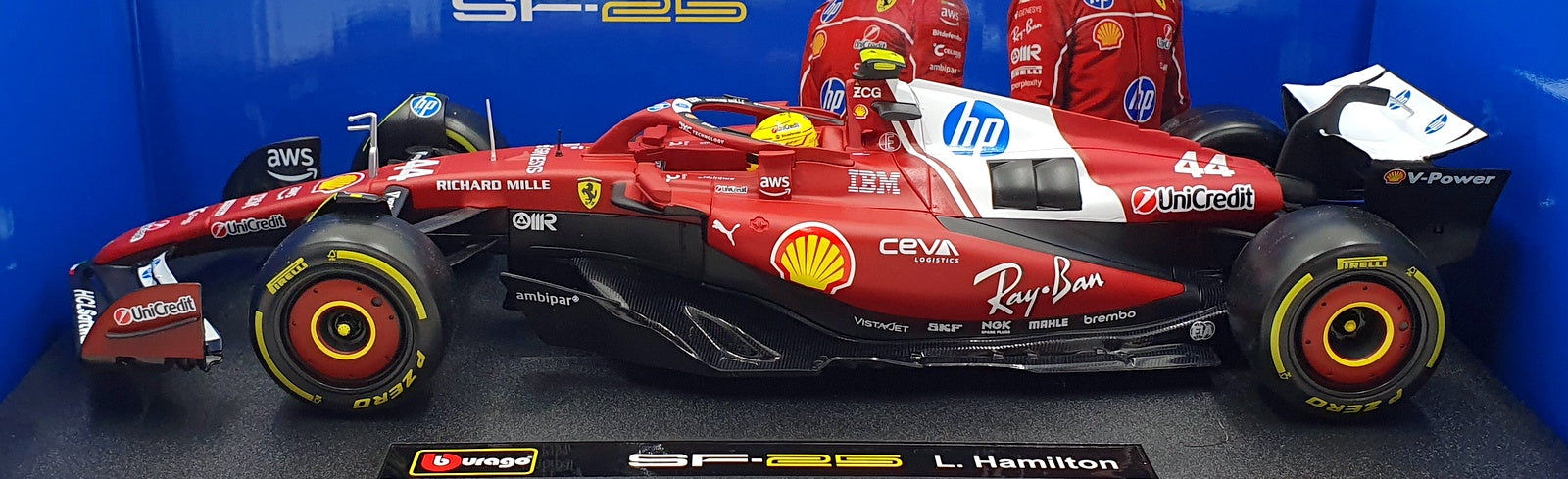 Burago 1/18 Scale Diecast 18-16816 - Ferrari SF-25 L.Hamilton #44 F1