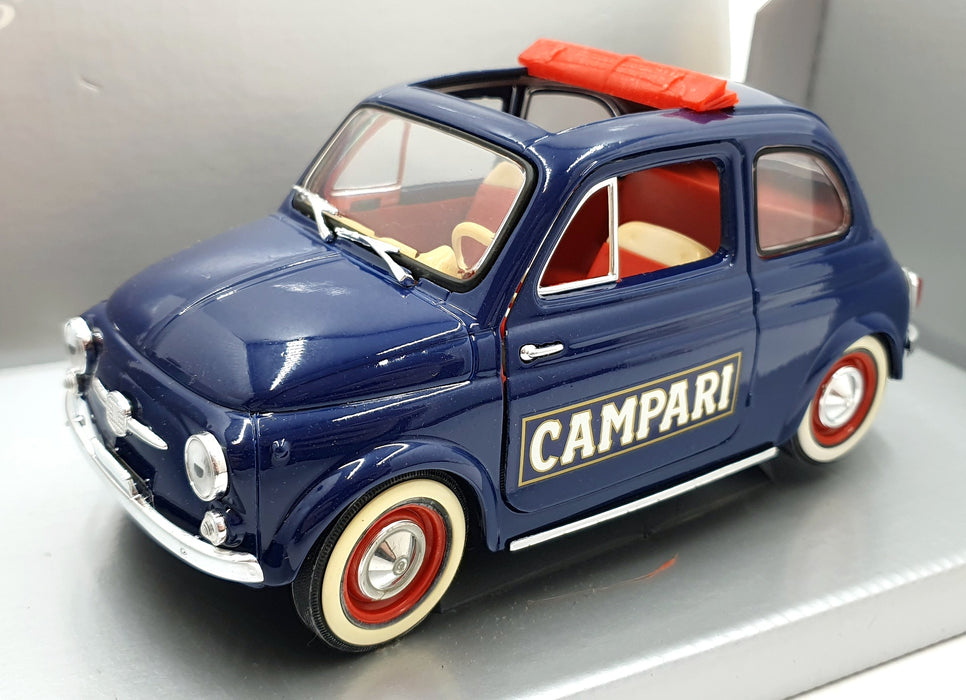 Solido 1/18 Scale Diecast 4673 - Fiat 500 Campari - Blue