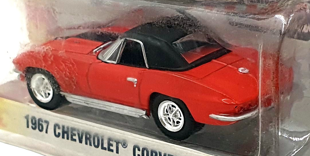 Greenlight 1/64 Scale 21740 - 1967 Chevrolet Corvette - Red/Black