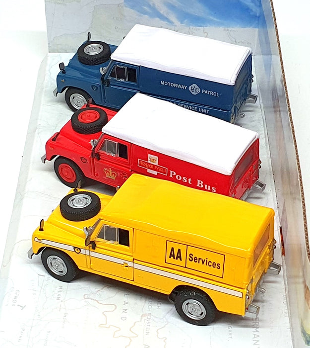 Cararama 1/43 Scale 035338 - Land Rover Set Of 3 - Royal Mail AA RAC