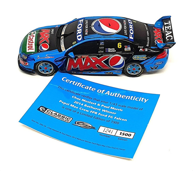 Classic Carlectables 1/43 Scale 206-18 - Ford Falcon 2014 Bathurst Winner Pepsi