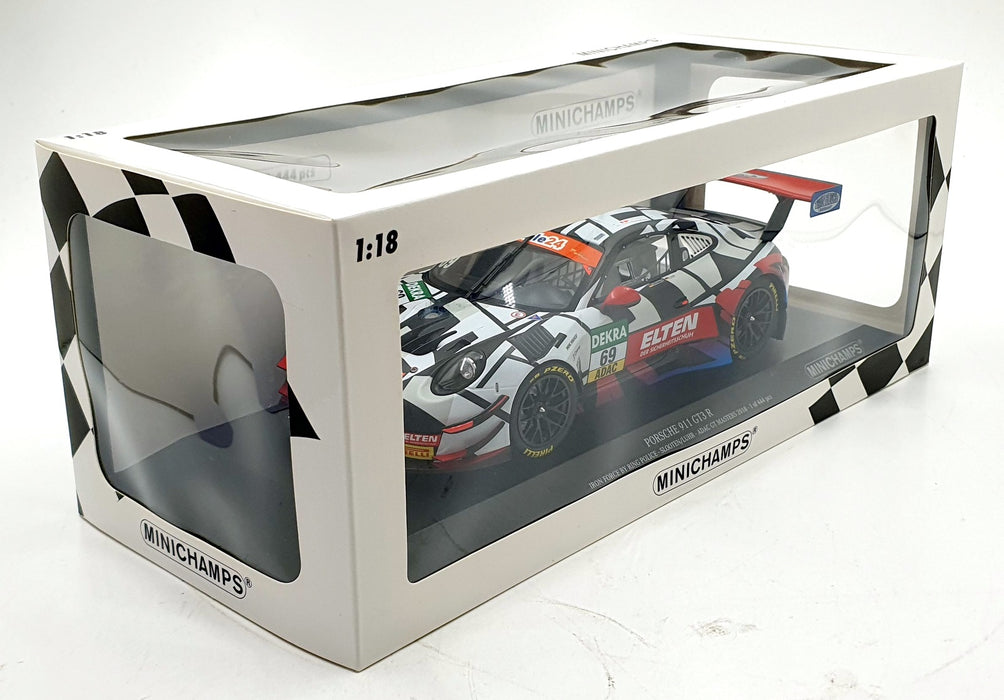 Minichamps 1/18 scale 153 186969 - Porsche 911 GT3 R Iron Force ADAC GT 2018 #69