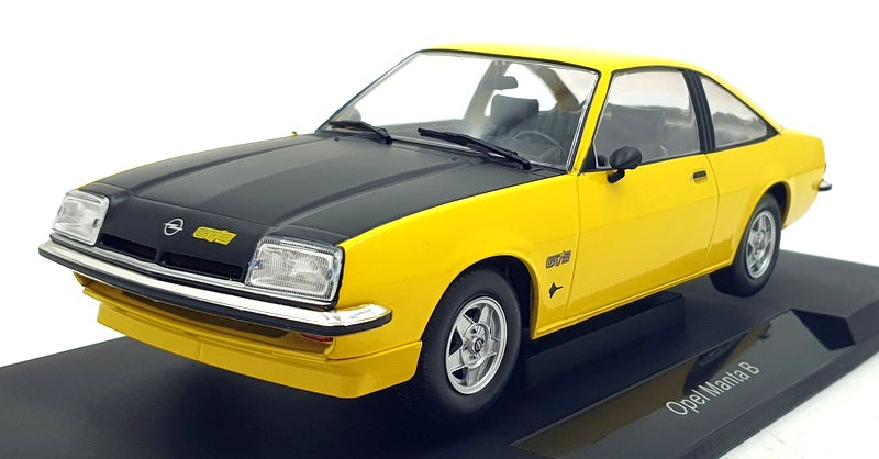 Diecast model cars Opel Manta 1/18 Norev A GT/E yellow/matt-black 1975 Diecast model cars Opel Manta 1/18 Norev A GT/E yellow/matt-black 1975