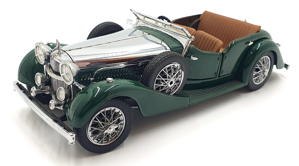 Franklin Mint 1/24 Scale B11PU51 - 1938 Alvis Roadster - Chrome/Green