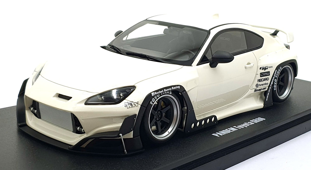 GT Spirit 1/18 Scale Resin GT498 - Pandem Toyota GR86 Rocket Bunny Crystal White