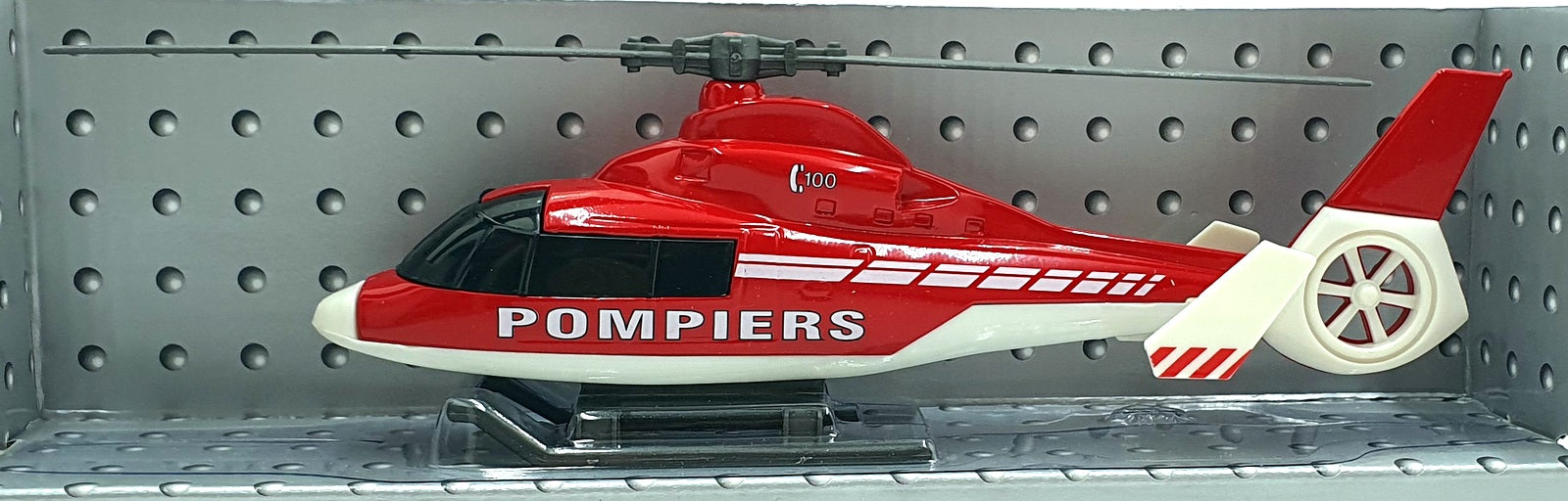 Cararama 1/43 Scale 001043D - Pompiers Helicopter - Red