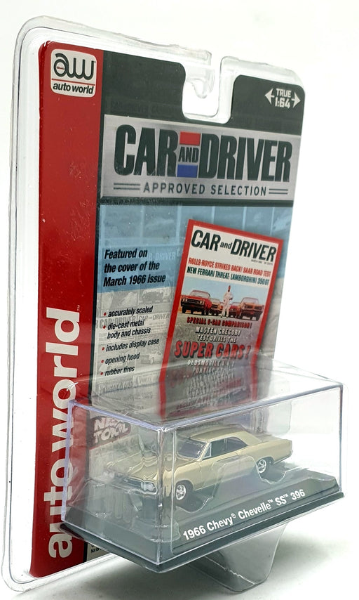 Castline M2 Machines 1/64 Scale AW64013 - 1966 Chevrolet Chevelle SS 396 - Gold