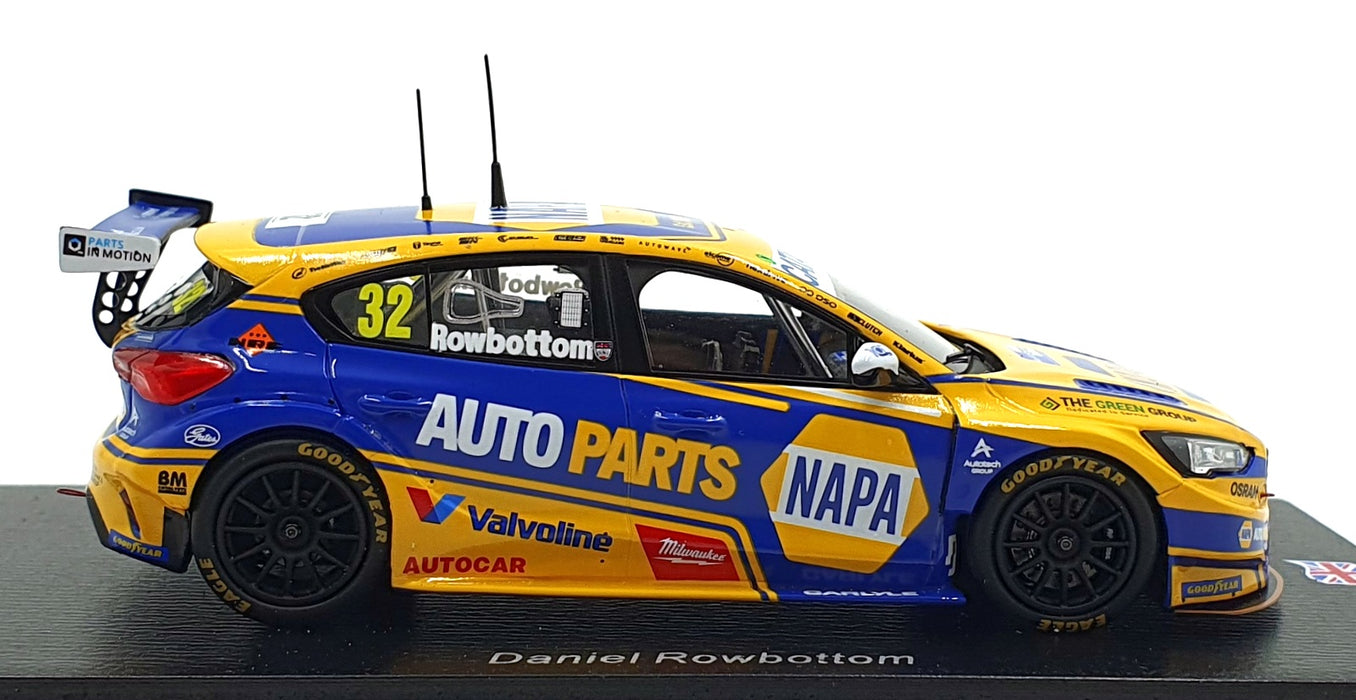 Spark 1/43 Scale UK029 NAPA Racing UK Ford Focus #32 BTCC 2025 Croft Race 2 1st