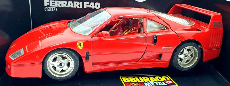 Burago 1/18 Scale Diecast 3032 - Ferrari F40 1987 - Red