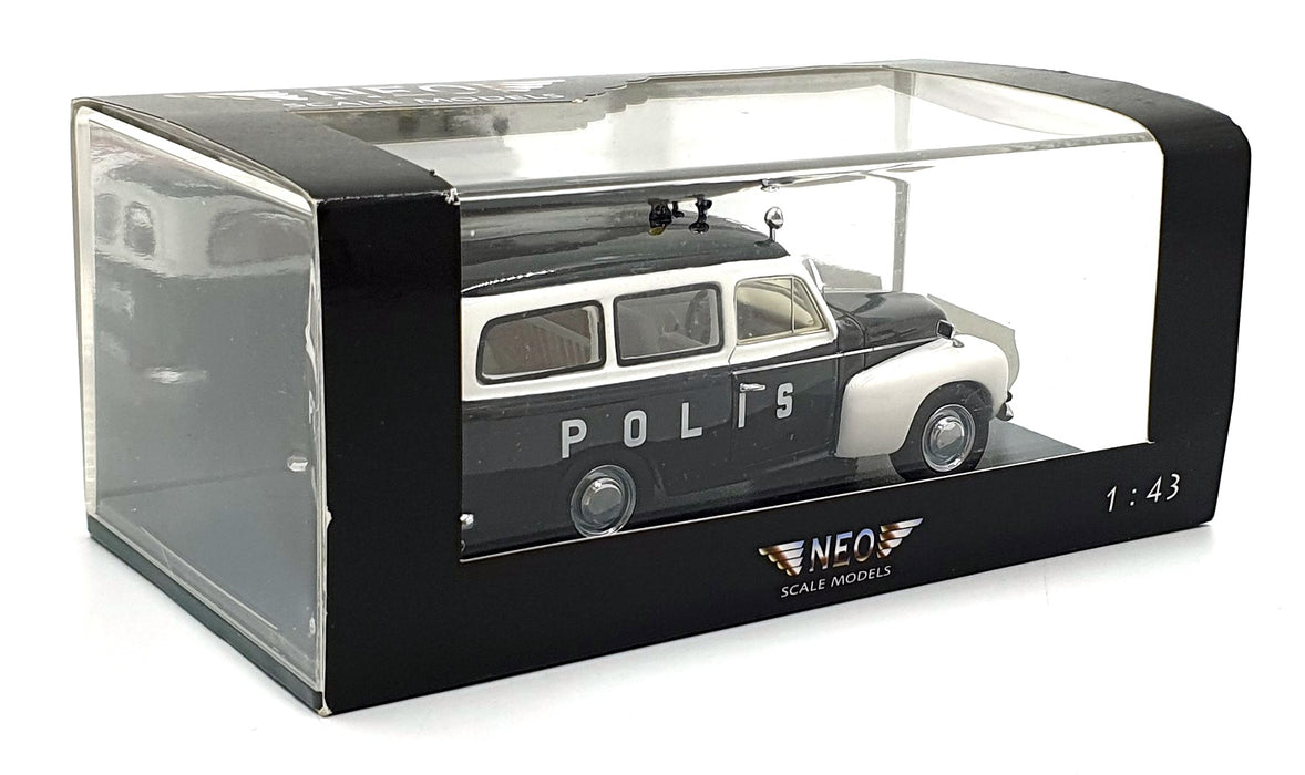 Neo 1/43 Scale Resin 43644 - 1956 Volvo Duett Polis - Police Car