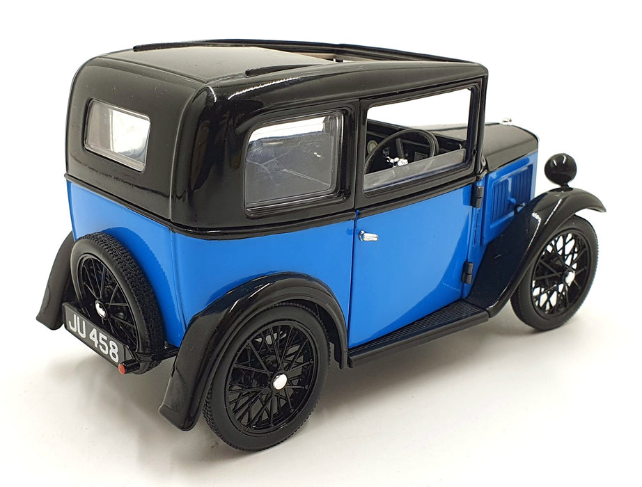 Ricko 1/18 Scale Diecast DC21125M - Austin 7 De Luxe Saloon 1932 - Blue/Black