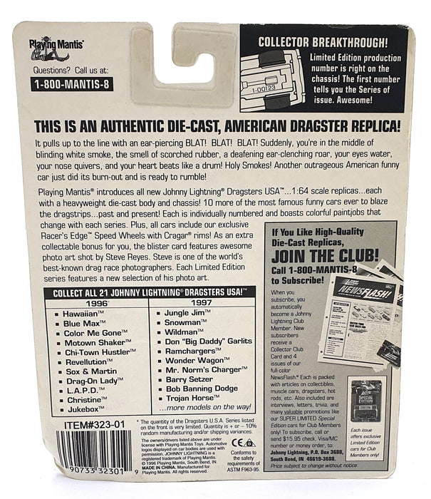 Johnny Lightning 1/64 Scale 323-01 Dragsters USA Wonder Wagon - Gold