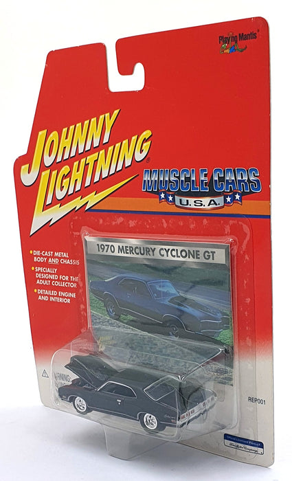 Johnny Lightning 1/64 Scale 204-04 Muscle Cars USA 1970 Mercury Cyclone GT Black