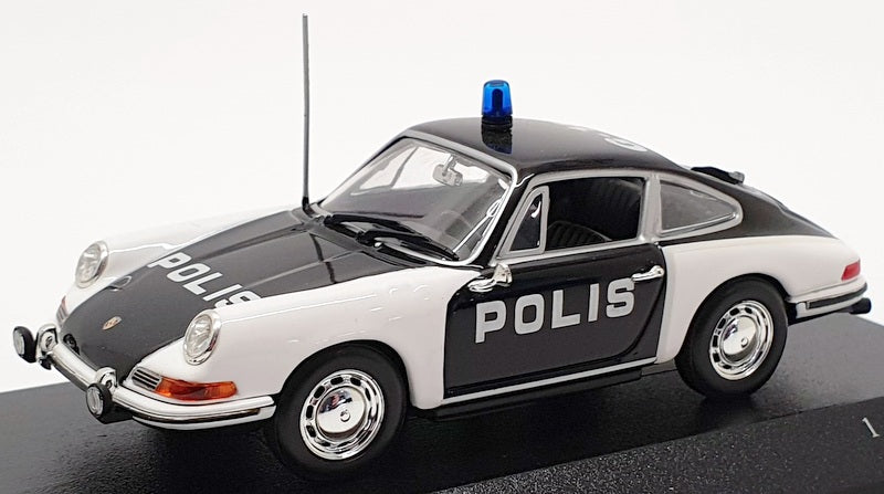Minichamps 1/43 Scale 430 067190 - 1970 Porsche 911 Polis - Black/White
