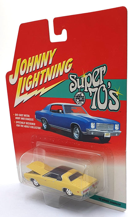 Johnny Lightning 1/64 Scale 459-01 - Super 70s 1973 Dodge Charger - Yellow