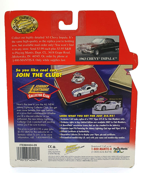 Johnny Lightning 1/64 Scale 404-09 - Classic Gold 1957 Chevrolet Camaro - Teal