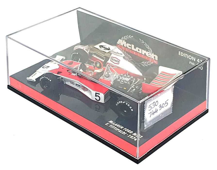 Minichamps 1/43 Scale 530 744305 - F1 McLaren Ford M23 E. Fittipaldi 1974