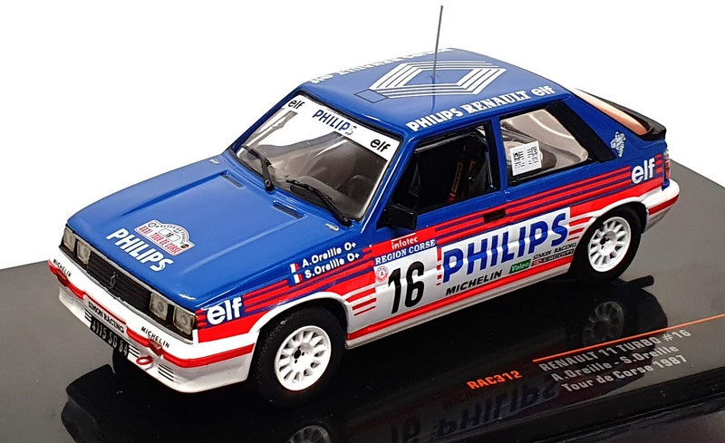Ixo 1/43 Scale RAC312 - Renault 11 Turbo #8 Tour de Corse 1987