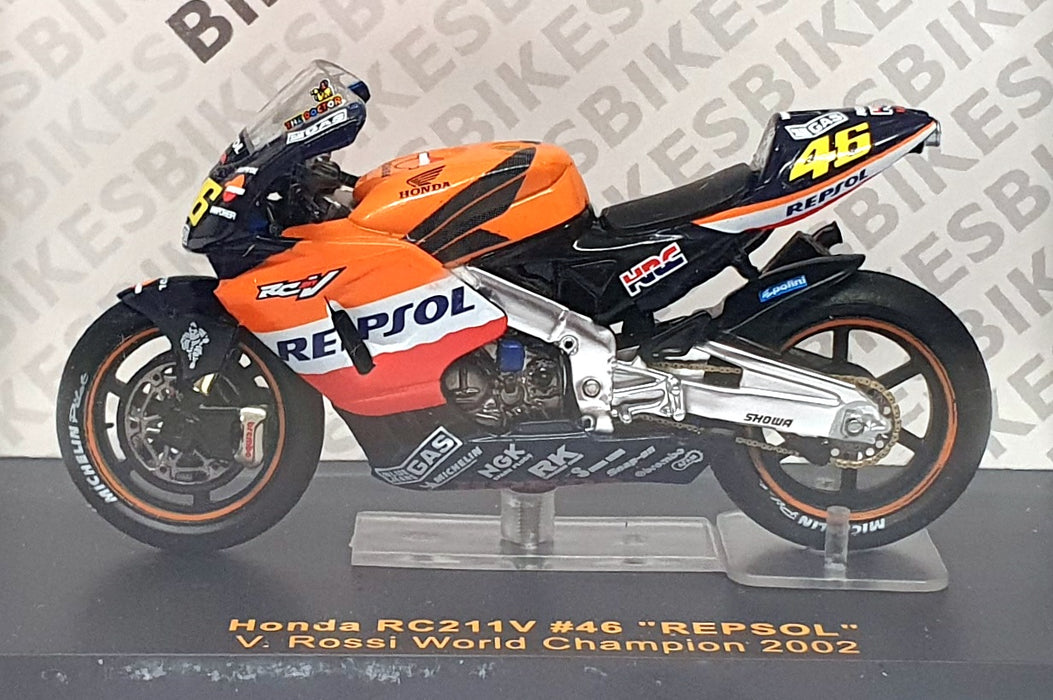 Ixo 1/24 Scale RAB026 - Honda RC211V Repsol #46 Rossi World Champion 2002