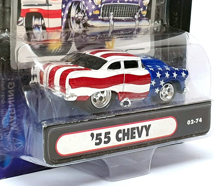Muscle Machines 1/64 Scale 71161 02-74 - 1955 Chevrolet Chevy Stars & Stripes