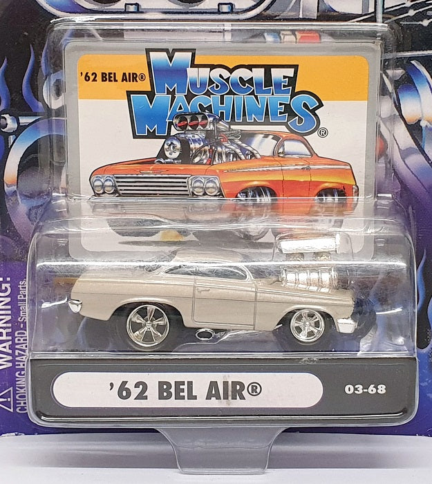 Muscle Machines 1/64 Scale 71151 03-68 - 1962 Chevrolet Bel Air - Grey