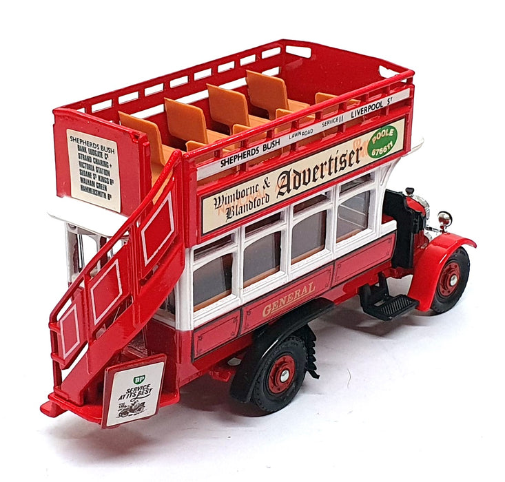 Corgi Apx 15cm Long C858/1 Thornycroft Bus Wimborne & Dorset Advertiser REWORKED