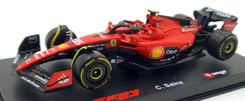 Burago 1/43 Scale 18-36835 - F1 Ferrari SF23 2023 #55 Carlos Sainz 