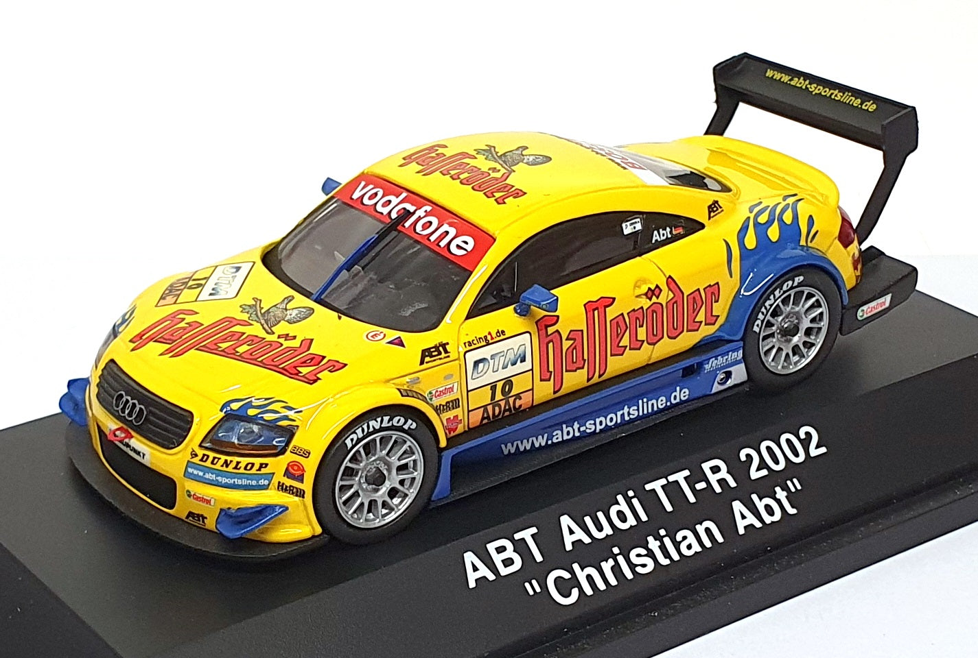 Schuco 1/43 Scale 04811 - ABT Audi TT-R 2002 #10 Christian Abt - Yellow