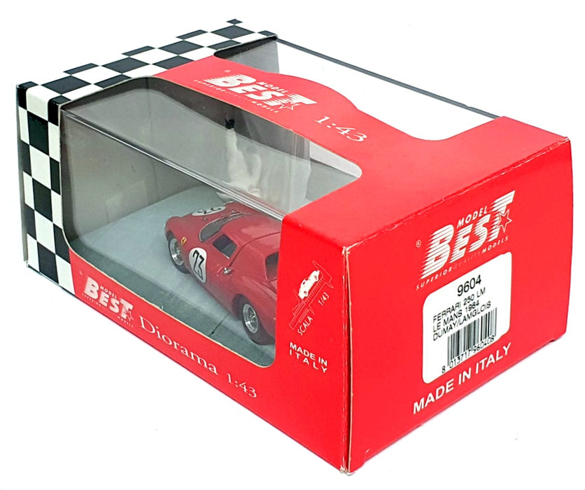 Best 1/43 Scale Diorama 9604 - Ferrari 250 LM Le Mans 1964 #23 Dumay-Lamglois