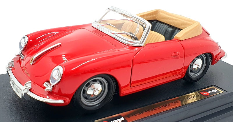 Burago 1/24 Scale Diecast 140005 - Porsche 356B Cabriolet - Red