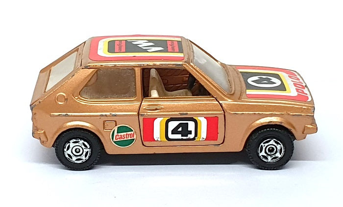 Corgi Appx 10cm Long Diecast 15425K - VW Volkswagen Polo Race Car #4 - Gold