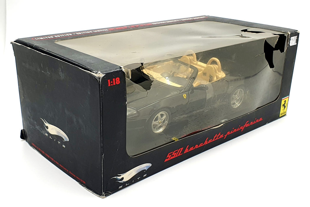 Hot Wheels Elite 1/18 Scale N2055 - Ferrari 550 Barchetta Pininfarina Met Black
