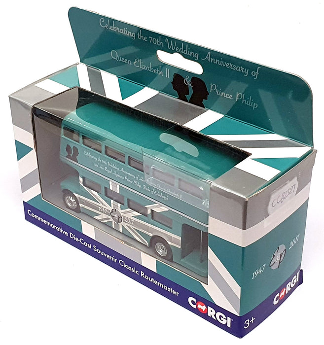 Corgi 12cm Long Diecast CC82327 Classic Routemaster Bus Royal 70th Wedding Ann.