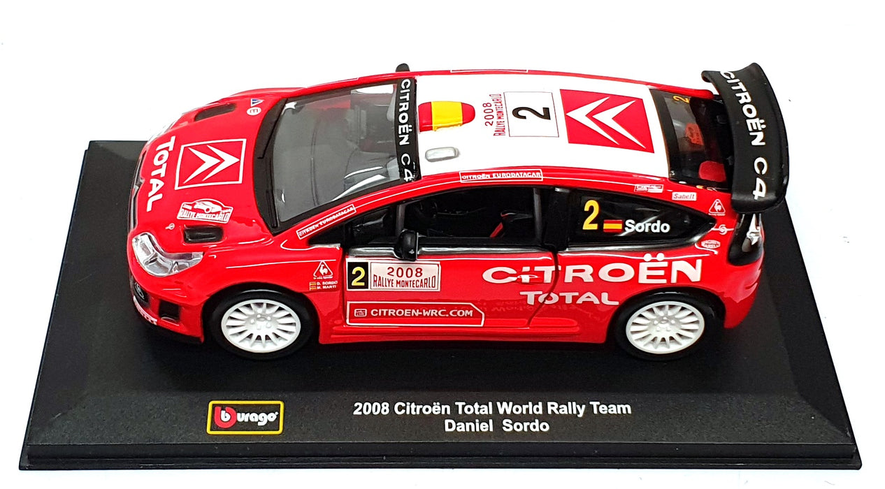 Burago 1/32 Scale B3208 - Citroen C4 WRC #2 Monte Carlo Rally 2008 Sordo