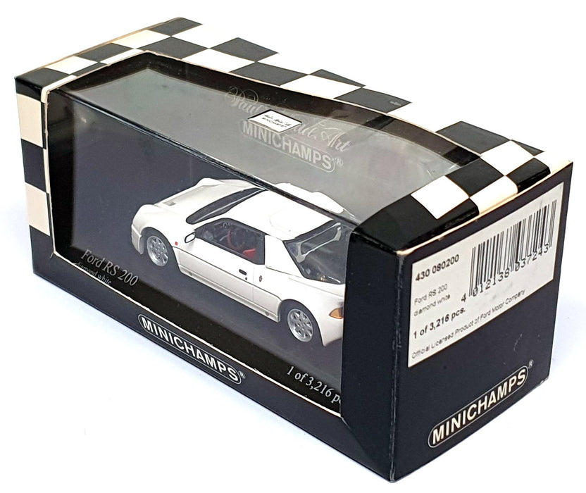Minichamps 1/43 Scale 430 080200 - Ford RS 200 - Diamond White
