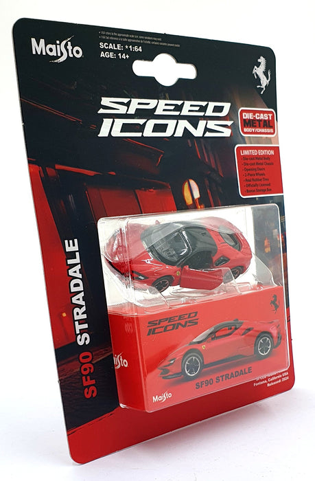 Maisto 1/64 Scale 15700 - Speed Icons Ferrari SF90 Stradle - Red