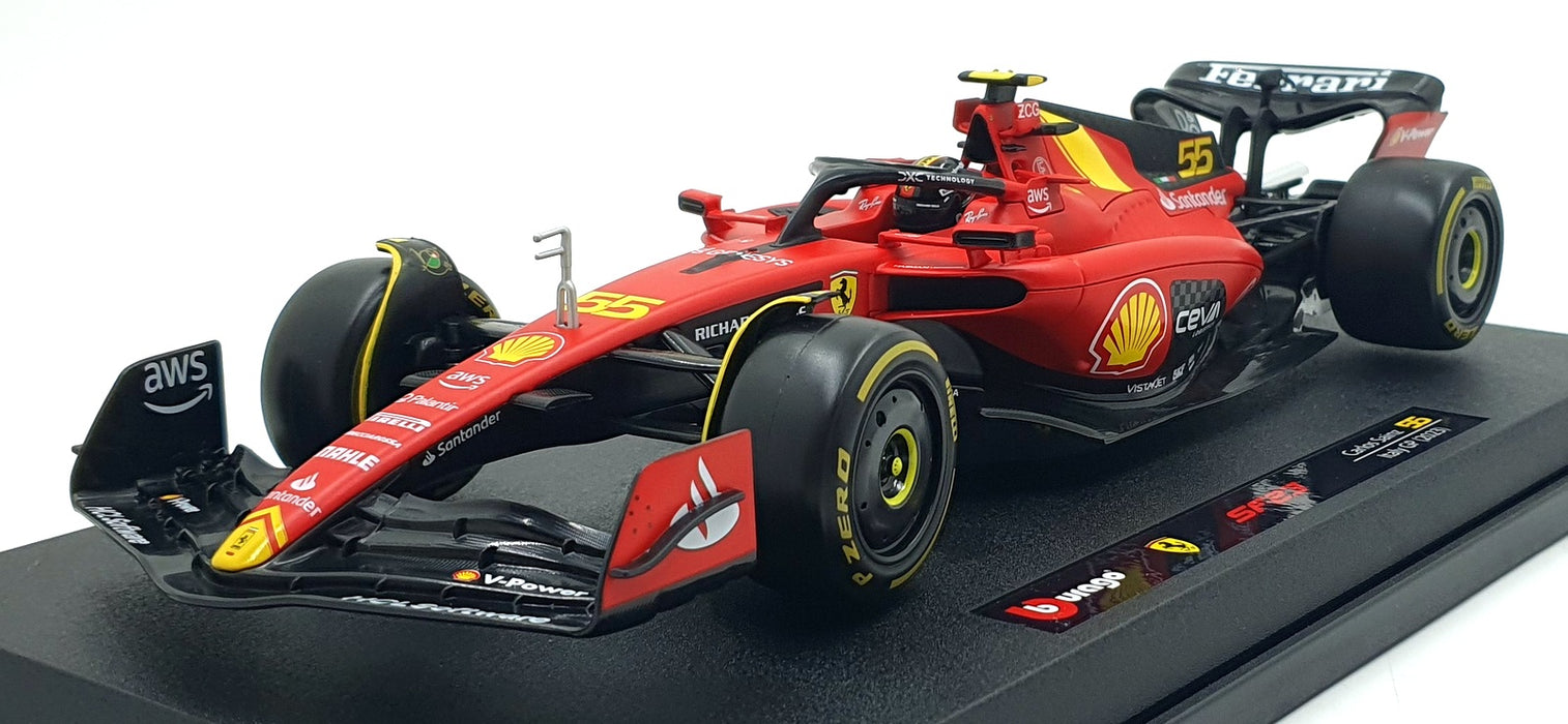 Burago 1/18 Scale 1785010 - Ferrari SF-23 F1 Italy GP 2023 Sainz #55