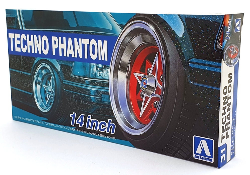 Aoshima 1/24 Scale 05234 - Techno Phantom 14' Wheels & Tyres Set #31