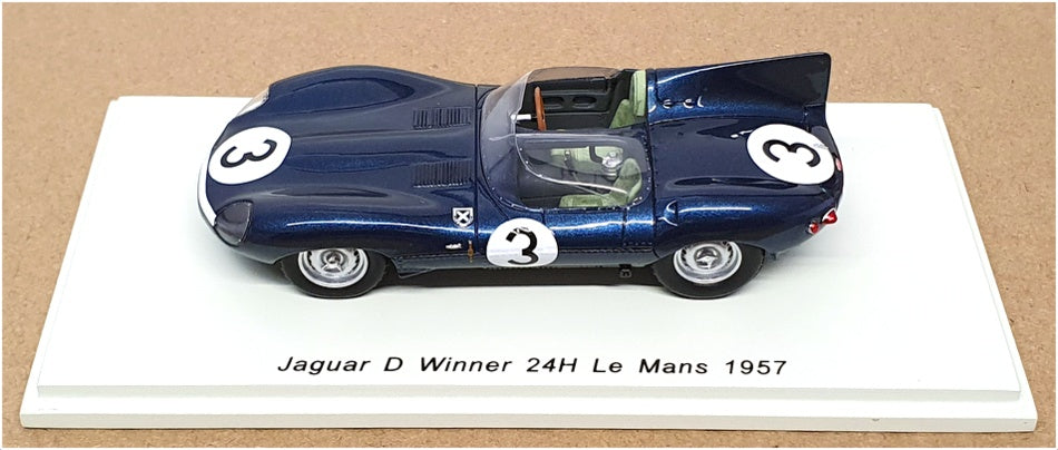 Spark Model 1/43 Scale 43LM57 - Jaguar D Winner 24h LM 1957 - Met Blue