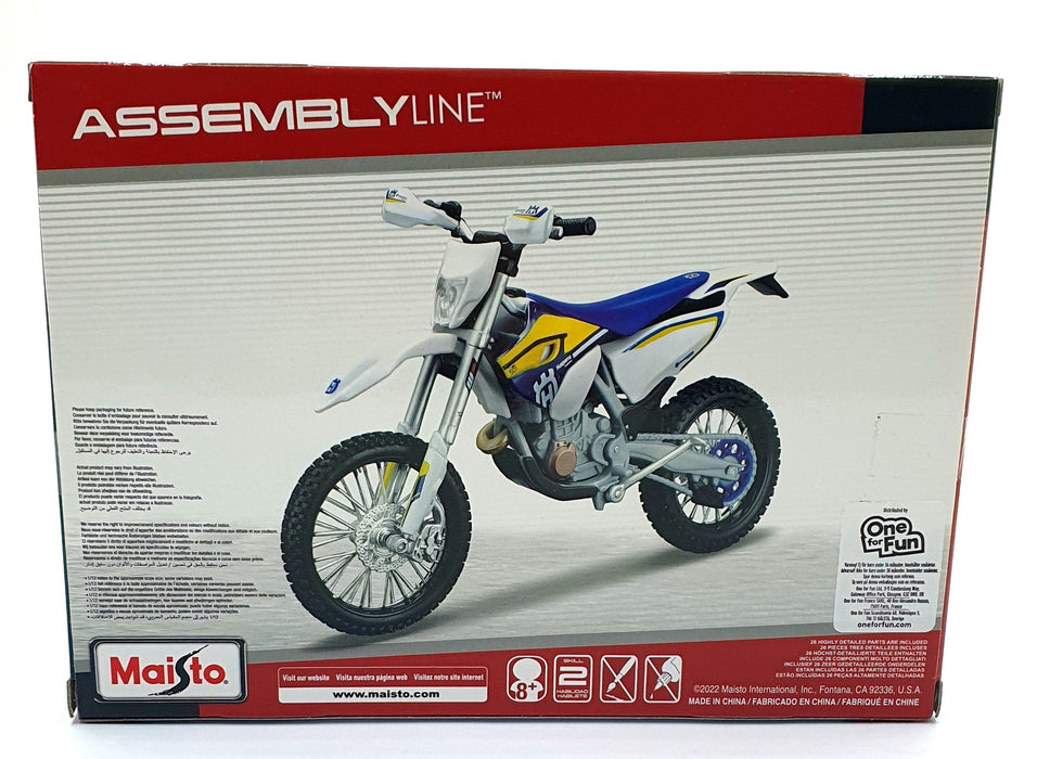 Maisto 1/12 Scale Diecast Kit 39177 - Husqvarna FE 501 Motorbike - White