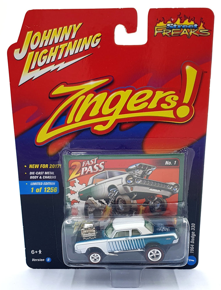 Johnny Lightning 1/64 Scale JLSF004 - Zingers 1964 Dodge330 - Green/White