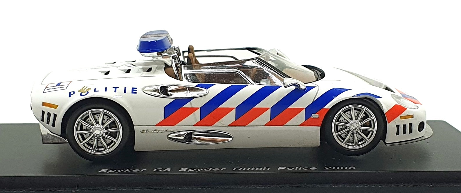 Spark 1/43 Scale S2151 - 2008 Spyker C8 Spyder Dutch Police - White