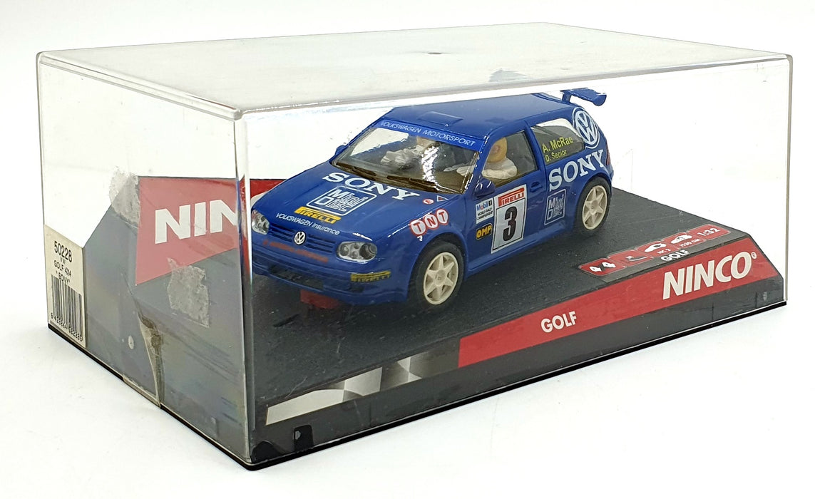 Ninco 1/32 Scale Slot Car 50228 - Volkswagen Golf 4x4 #3 "Sony" - Blue