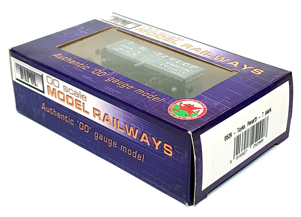 Dapol OO Gauge (1/76) B529 - 7 Plank Wagon C. H. Taylor Penarth - Grey