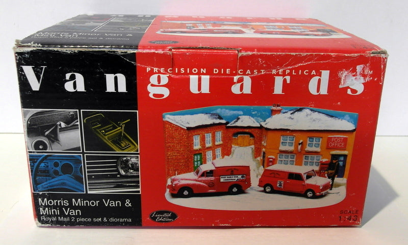 Vanguards 1/43 Scale GD1002 - Morris Minor Van & Mini Van Royal Mail Diorama