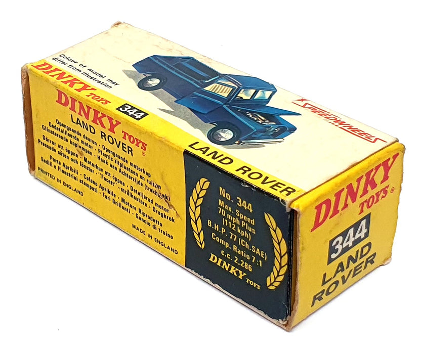 Dinky Toys Appx 11cm Long Original Diecast 344 - Land Rover - Blue/White
