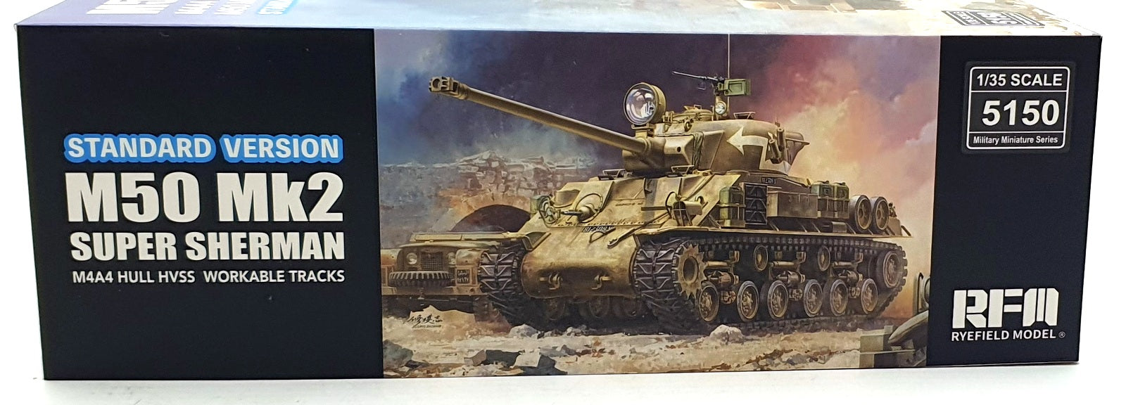 Ryefield Model Kit 1/35 Scale 1505 - M50 Mk2 Super Sherman M4A4 Hull HVSS