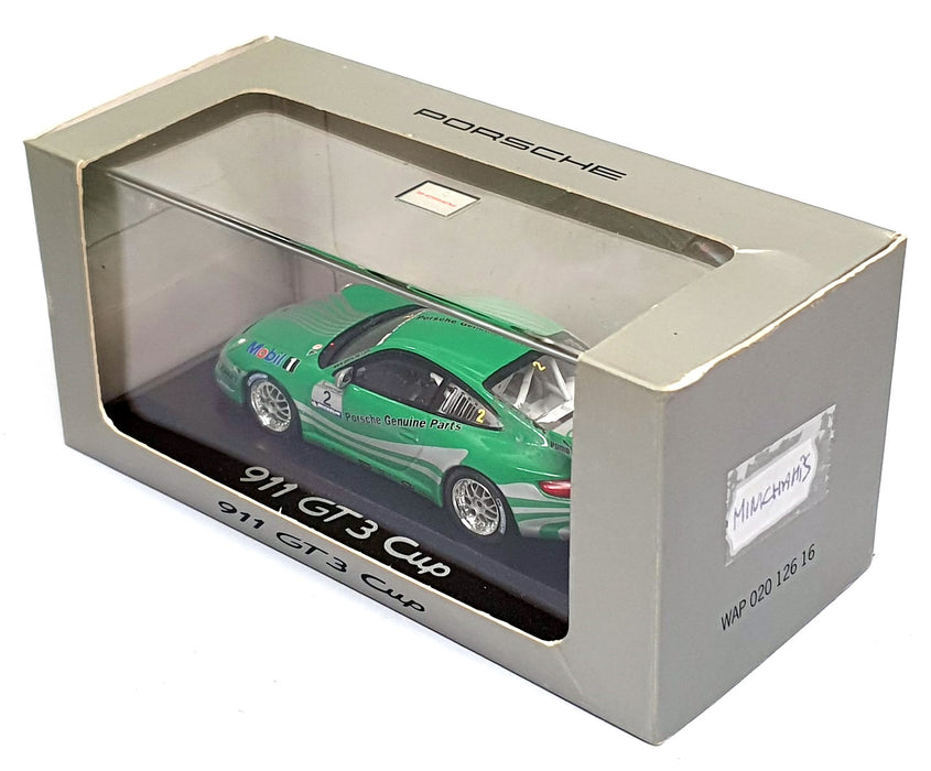 Minichamps 1/43 Scale WAP 020 126 16 - Porsche 911 GT3 Cup #2 Green/Silver