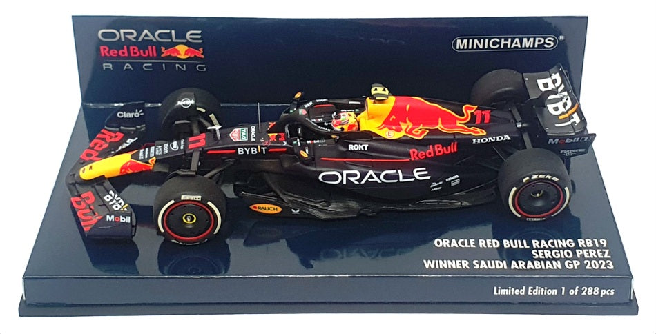 Minichamps 1/43 417 230311 - F1 Red Bull RB19 Winner Saudi Arabian GP 2023 Perez
