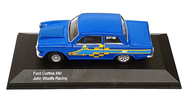 Vanguards 1/43 Scale VA07304 - Ford Cortina Mk1 John Woolfe Racing - Blue